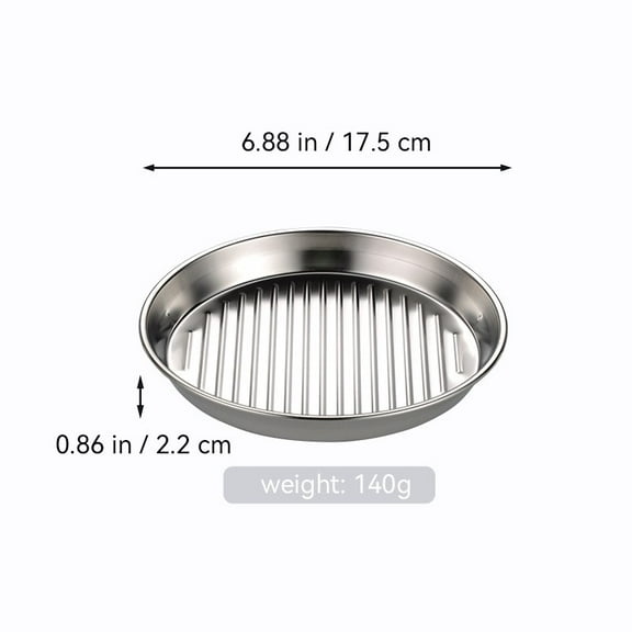 TABLZONE Stainless Steel Grill Pan Silver Durable Easy Clean Multi-Purpose