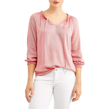 - Women's Ruffle Peasant Blouse