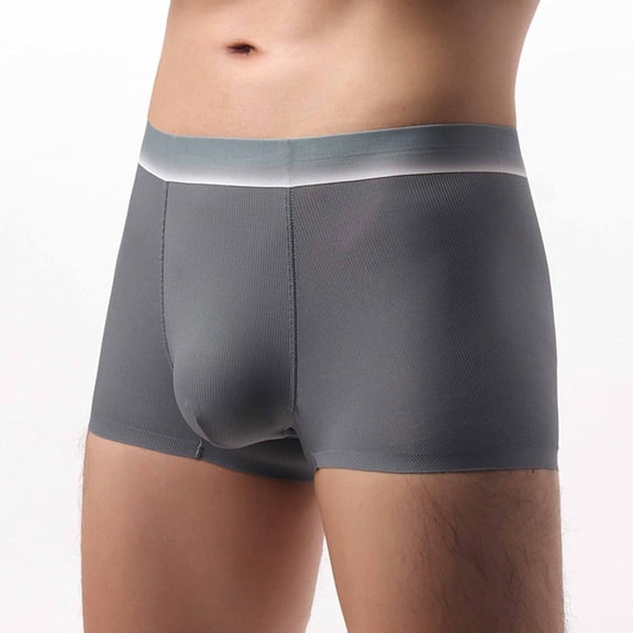 L-4X Plus Size Underwear for Men Big & Tall Boxer Briefs Mens Casual Solid Color Stretchy Mid Waisted Breathable Support Athletic Workout Boxers