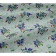 thumbnail image 5 of oneOone Viscose Jersey Dusty Green Fabric Leaves & Watercolor Flower Floral Quilting Supplies Print Sewing Fabric By The Yard 60 Inch Wide, 5 of 5