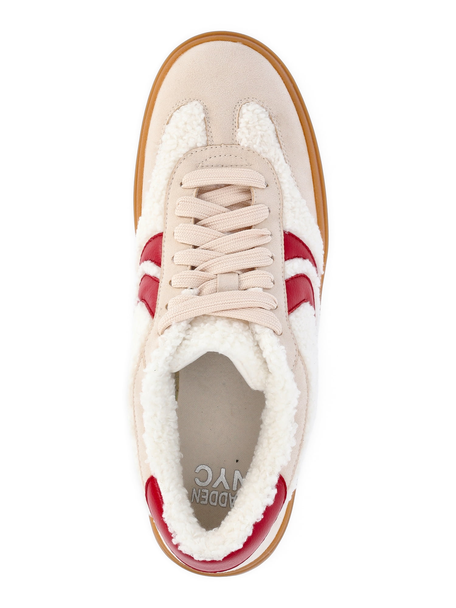 Madden NYC Women's Faux Shearling Platform Sneakers