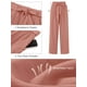 thumbnail image 5 of Pantalones anchos KORSIS para mujer, ligeros, cintura alta, rosa, 2XL, 5 of 6