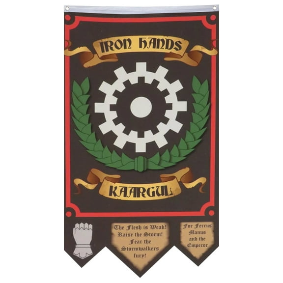 Wargame Style Iron Hands Kaargul Co Flag Banner Home Yard Garden Decor 30x50in