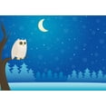thumbnail image 2 of Snowy Winter Owl Wall Mural by Wallmonkeys Peel and Stick Graphic (18 in W x 13 in H) WM289083, 2 of 4