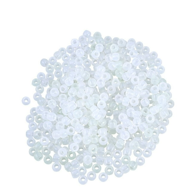 550Pcs UV Beads Multi Color Changing Reactive Plastic Beads Glows in the Dark Clear Beads Color Magically Changing UV Reactive Pony Beads for Jewelry Making