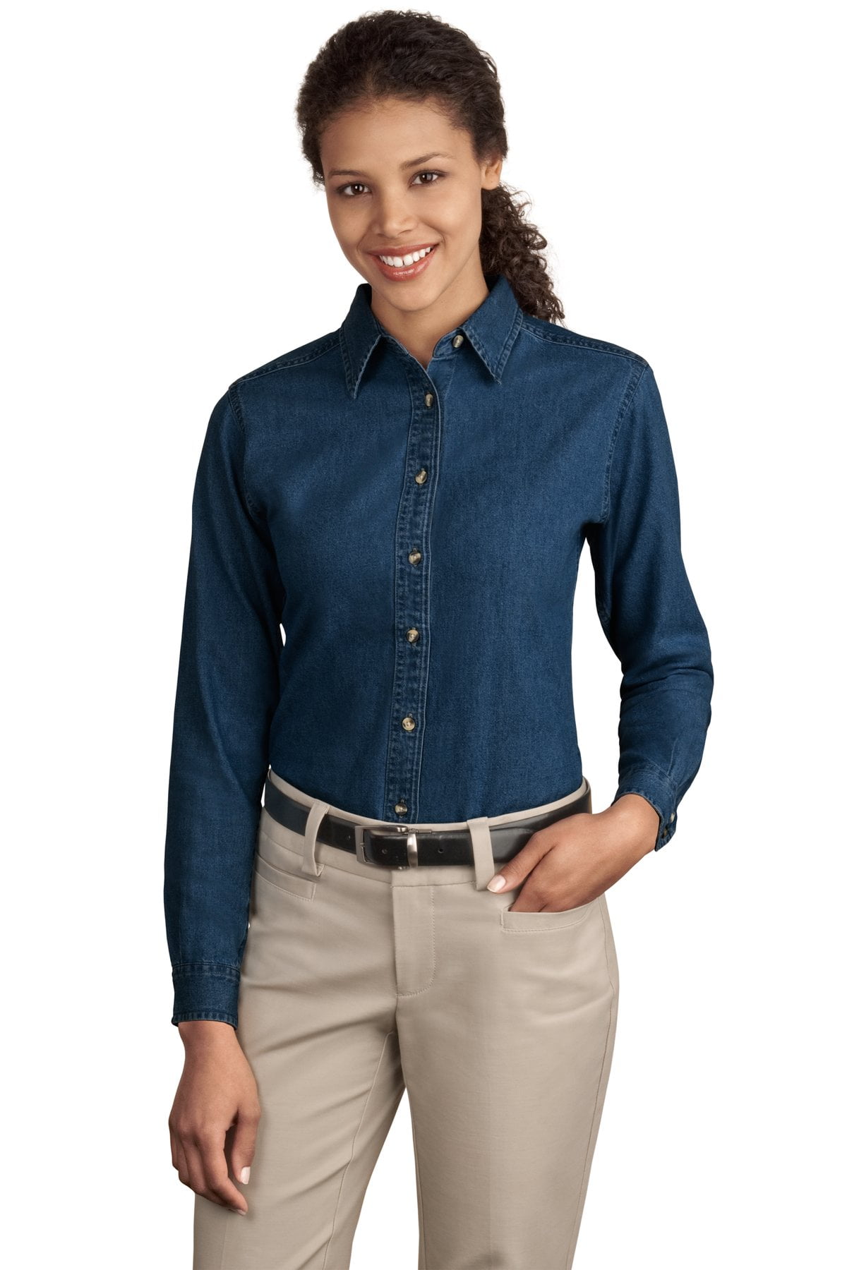 womens denim shirt walmart