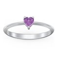 thumbnail image 2 of Heart Birthstone Ring - Amethyst (February), 2 of 6
