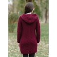 thumbnail image 5 of SAOL 100% Merino Wool Women's Aran Zip Hooded Irish Cardigan Sweater Celtic Cable Knit Long Jacket Made in Ireland, 5 of 8