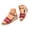 Red, variant on Dakaela Summer Sandals for Women 2026 Wedge Platform Dressy Espadrille Braided Ankle Strap Open Toe Slip on Beach Shoes Brown Size 6