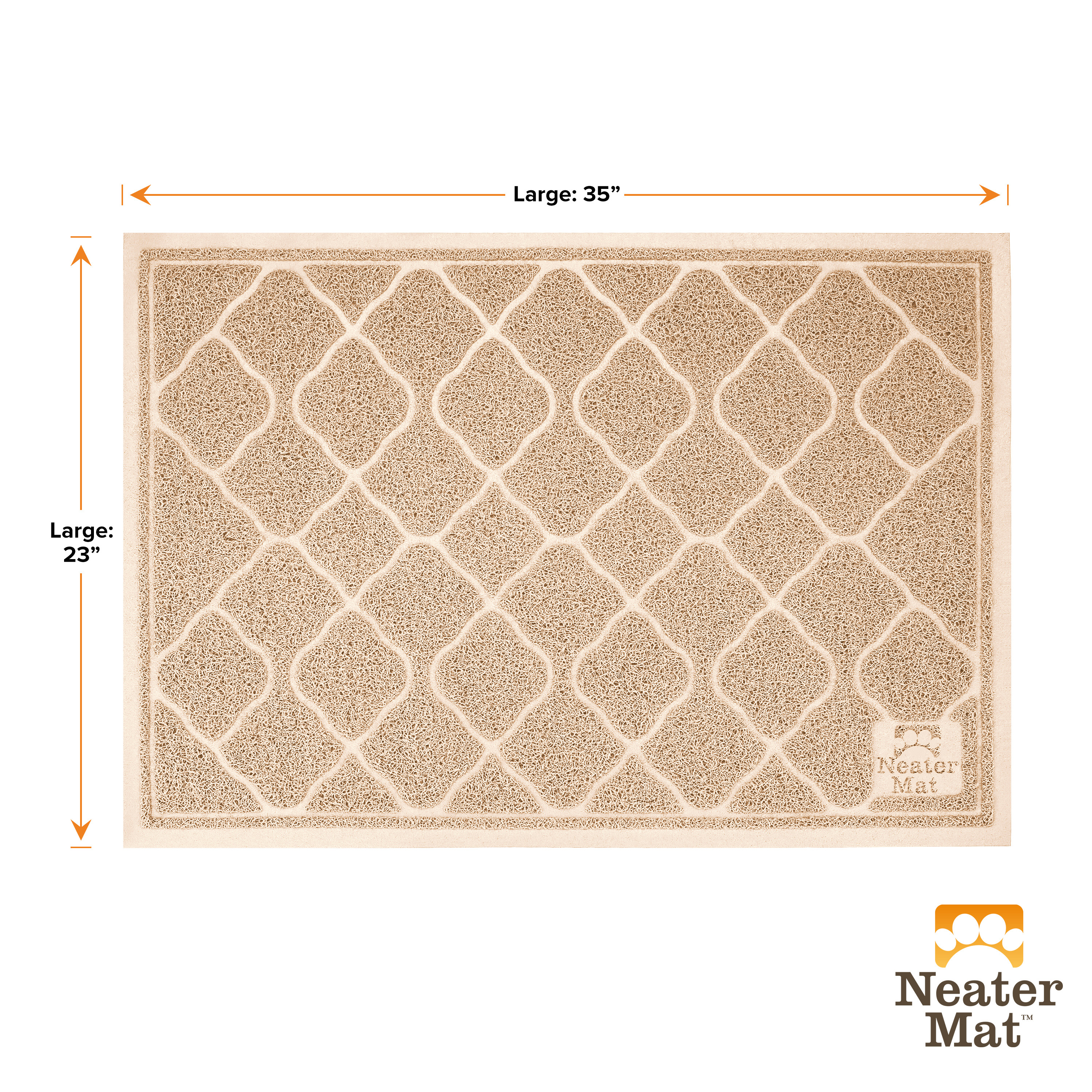 Neater Pets Neater Mat Litter Trapping Mat, Beige, 23" x 35"