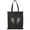 Black 1, variant on Smartprints Flower Embroidery Hand Drawn Tote Bag - Image by Shutterstock, One Size Cotton Canvas Tote Bag