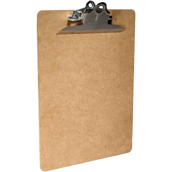 Saunders Hardboard Clipboard Letter - Brown - Single Piece, 9" x 13.25"
