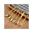 thumbnail image 3 of Topumt Dessert Spoons Coffee Spoon Vintage Royal Style Metal Carved Fruit for Kitchen Dining Bar 6pcs/set, 3 of 4