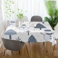 thumbnail image 3 of Yayeee Tablecloths 60" x 108" Rectangle Wrinkle Resistant Party Table Cover, Cute Snowmen, 3 of 8