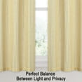 thumbnail image 6 of Yiwa 45in Length Linen Striped Tier Curtains with Solid Button, Rod Pocket Small Window Treatment, 27"x45", Set of 2, Ginger Yellow, 6 of 7