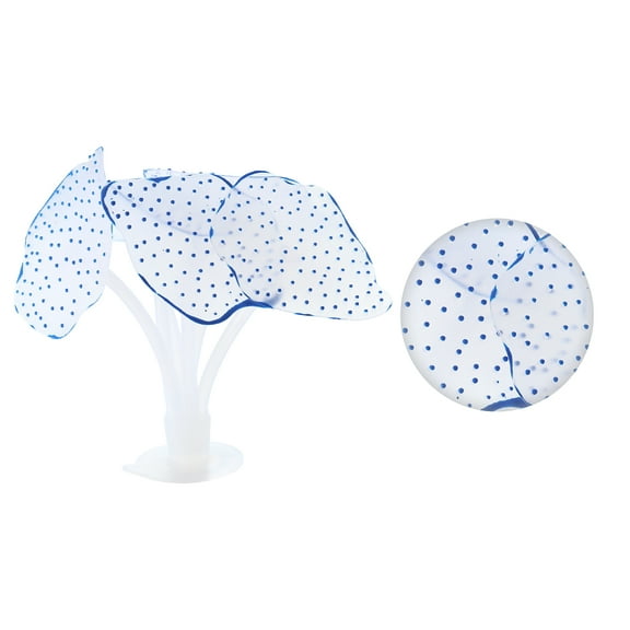 Vocoste Soft Silicone Glowing Aquarium Simulation Coral with Sucker Aquatic Artificial Coral Blue