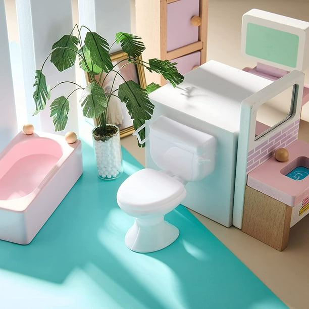 2 Pieces Mini Toilet Seat Toy Doll House Furniture Miniature Classic  Bathroom Baby Toilet Toy Tiny Cake Topper Bathroom Furniture Dollhouse  Accessories (White) - Walmart.com