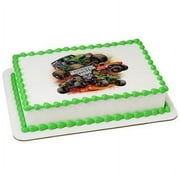 WHIMISCAL PRACTICALITY Whimsical Practicality's Monster Jam Monster Trucks Edible Icing Image Cake Topper-8 inch Round or Larger