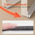 thumbnail image 6 of Self-Adhesive Weatherstrip with Sweep Brush Exterior & Interior Doors Draft Stopper Door Seal for Weatherproofing Noise Dust Reduction - Brown, 6 of 6