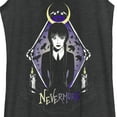 thumbnail image 2 of Women's Wednesday Nevermore Portrait Racerback Tank Top Black Heather X Small, 2 of 4