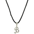 thumbnail image 4 of 1928 Jewelry Women's Black Cord B Crystal Initial Pendant Necklace 14" + 3 Inch Extension, 4 of 4