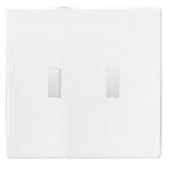 PJS2W 2-Gang Screwless Wallplate Switch, White