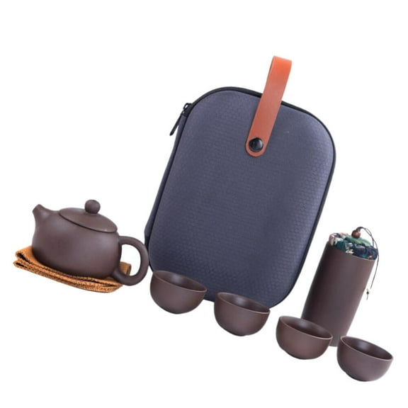 1 Set Purple Clay Tea Cups Set Purple Clay Tea Cups Teapot Travel Teaware