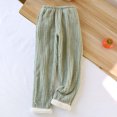 thumbnail image 2 of Besolor Womens Fleece Pajama Pants Casual Elastic Waist Fuzzy Warm Winter Thick Loungewear Trouser Pj Pants Sleepwear, 2 of 5