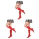 thumbnail image 1 of Qarigey Rayas Medias hasta el muslo Calcetín Botas Día de San Valentín Raya blanca roja franja blanca roja 3Conjunto, 1 of 6