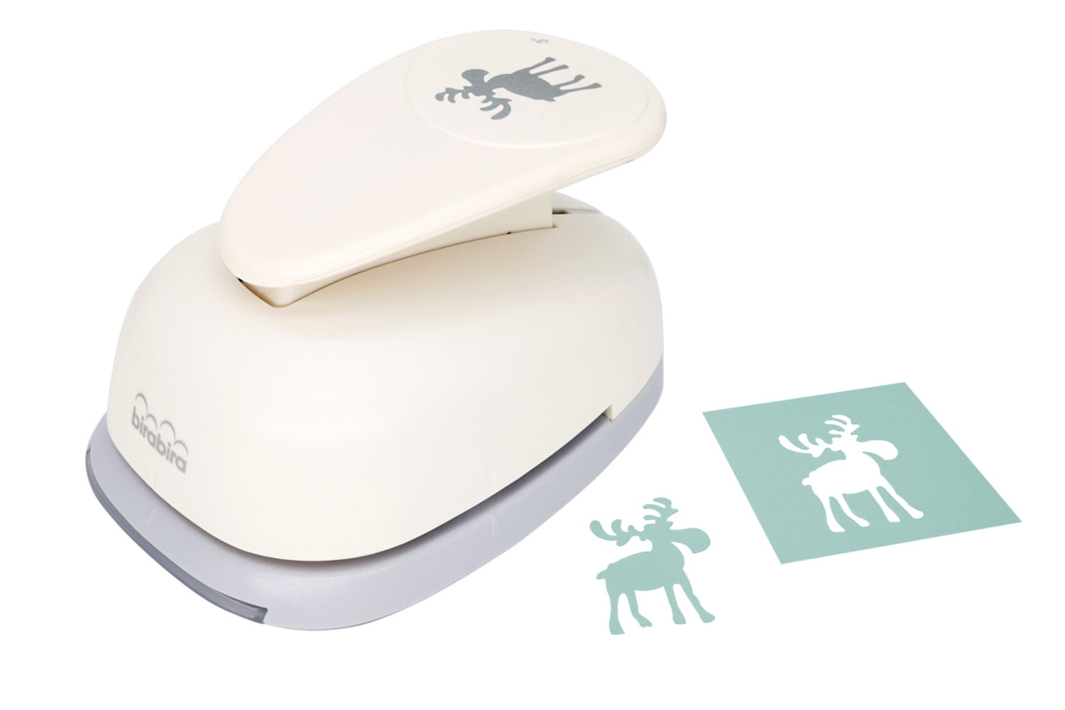 Bira Craft 3 inch Moose 2 Lever Craft Punch, Christmas punch, for Paper