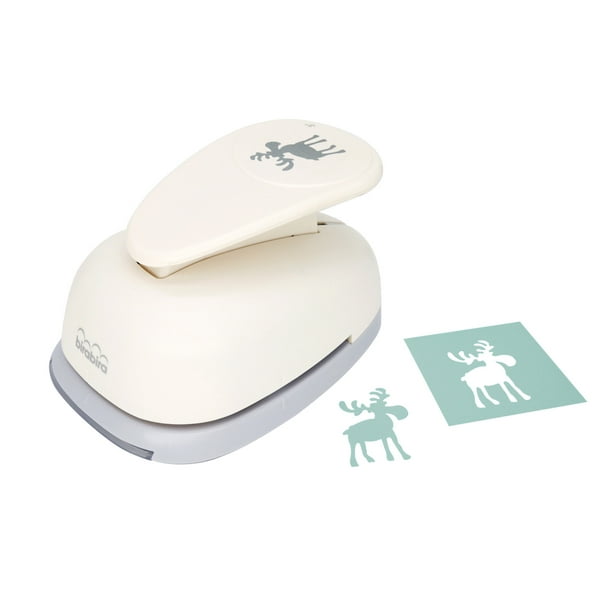 Bira Craft 3 inch Moose 2 Lever Craft Punch, Christmas punch, for Paper