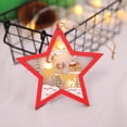 thumbnail image 2 of Navidad Wooded Mini Ornament Santa Claus Colgando Batería Powered Window Decoración de la pared Inicio Rústico Año Nuevo Arte Decoración Estrella Jumpingount HA009996-01, 2 of 6