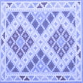 thumbnail image 1 of Ahgly Company Indoor Square Southwestern Blue Country Area Rugs, 5' Square, 1 of 4