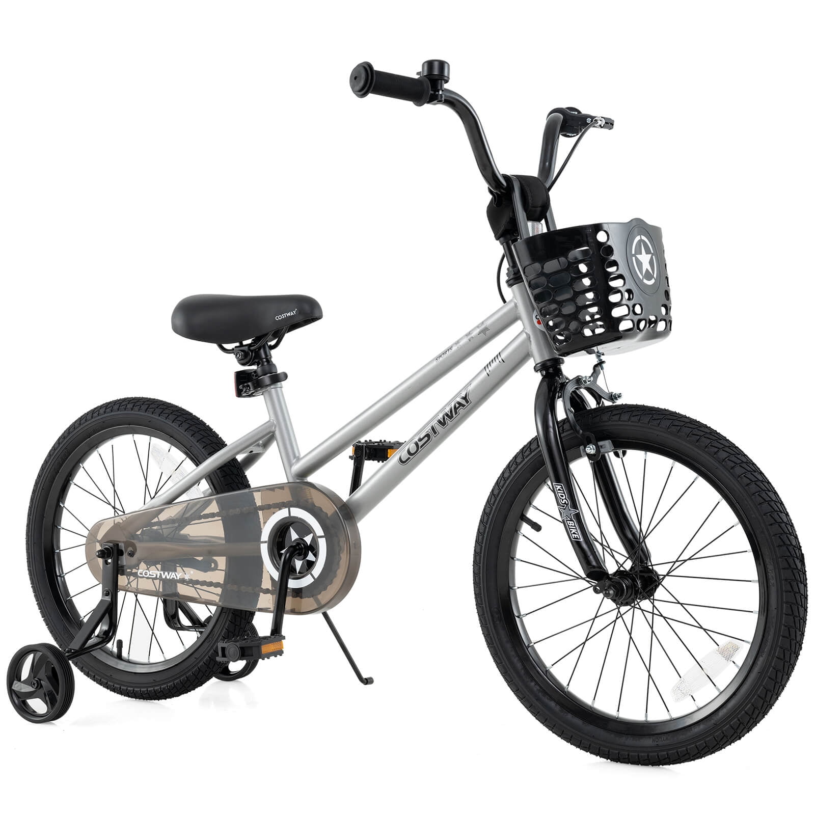 Costway 16'' Kids Bike Toddler Adjustable Bicycle with Training