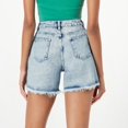 thumbnail image 4 of Women's Fashionable High Waist Stretchy Jean Bermuda Shorts for Summer, Knee Length Casual Jorts with Trendy Comfort Fit, Perfect for Everyday Stylish Casual Occasions,Light Blue XS, 4 of 4