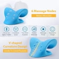 thumbnail image 3 of Neck and Shoulder Relaxer, Cervical Traction Device for Cervical Pain Relief and Cervical Alignment, Chiropractic Pillow, Neck Traction for Muscle Tension Relief, Headache Relief, neck stretcher（Blue）, 3 of 5