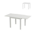 thumbnail image 3 of Extendable Outdoor Dining Table Set for 4 to 6 People, Expandable Patio Table, Ideal for Porch Deck Garden, White Finish, 3 of 7