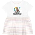 thumbnail image 3 of Inktastic 1st Birthday Bear on Bicycle 1 Year Old Girls Baby Dress, 3 of 5