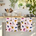thumbnail image 4 of Cute Butterfly Dragonfly Kitchen Towels Set of 3, Farmhouse Botanical Floral Pink Absorbent Dish Towels for Kitchen, Microfiber Hand Towel, Quick Drying Tea Towel for Cleaning Decorative Dishcloths, 4 of 7
