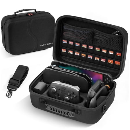 STARTRC All-in-One Hard Shell Carrying Case for Nintendo Switch 2 | Portable Travel Bag with Dock Storage for Pro Controller & 18 Game Cards