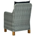 thumbnail image 6 of vidaXL 9 Piece Patio Dining Set with Cushions Poly Rattan Light Gray, 6 of 7