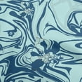 thumbnail image 1 of oneOone Georgette Viscose Teal Blue Fabric Abstracts Craft Projects Decor Fabric Printed By The Yard 42 Inch Wide, 1 of 5