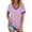 Light Purple, variant on V-Neck Women T Shirts Short Sleeve Loose Summer Tops for Women with Pocket