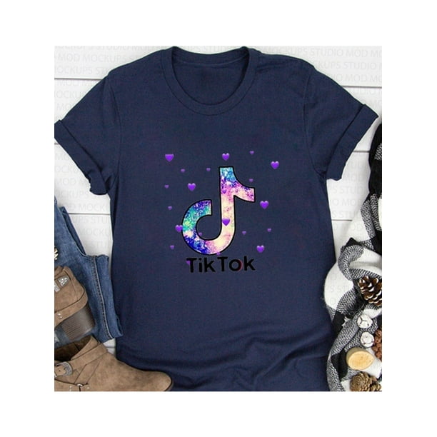 SySea - Tik Tok Print Women Short Sleeve T-Shirt - Walmart.com
