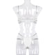 thumbnail image 4 of Conjunto de ropa interior de sujetador erótico tanga encaje hueco mujer lencería sexy, S, blanco Advancent XX000112-03, 4 of 7