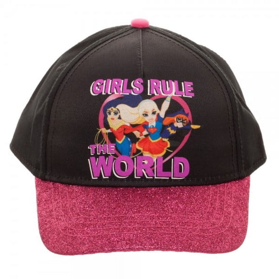 Baseball Cap - DC Comics - Supergirls Youth Rule The World Glitter ba3vhfdcs