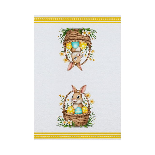 Easter Kitchen Towels Set of 1, 23.6x14.5 Inch Absorbent and Quick Drying Dish Towels, Soft Polyester Tea Towels for Cooking, Baking, Holiday Decor and Hand Drying