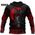 thumbnail image 1 of Sudadera con capucha estampada en 3D para hombre, ideal para ropa deportiva masculina., 1 of 2