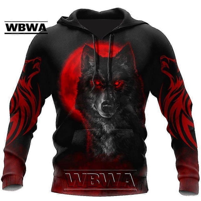 Sudadera con capucha estampada en 3D para hombre, ideal para ropa deportiva masculina.
