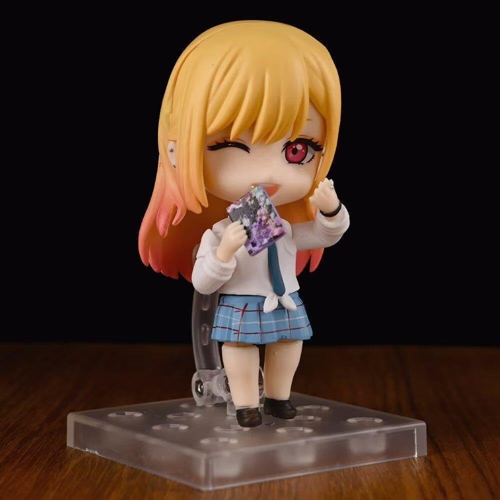 New Kitagawa Marin Figures, Cute Version Face-Changing Statue 10cm/3.9inch PVC Characters Model Decoration Collectible Action Figure Anime Fans Gift